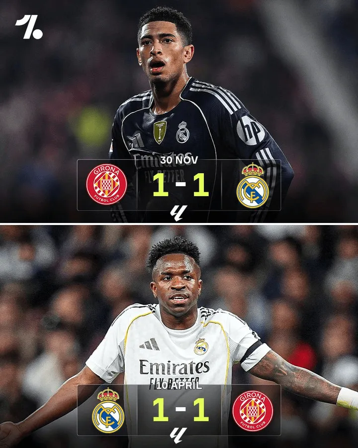 开云APP-总共丢了4分！皇马本赛季两次对阵吉罗纳均1-1战平